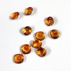 Madeira citrine 6x6mm cushion facet 0.75 cts